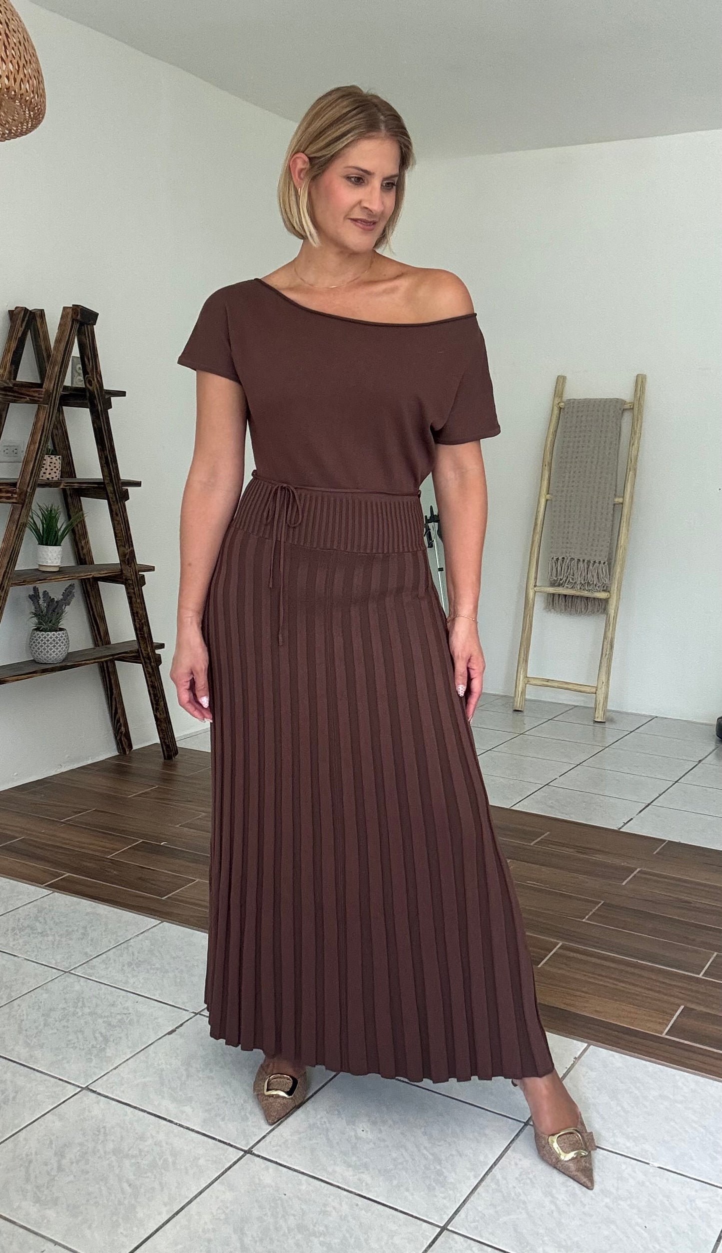 Valentina Fall Vibes Pleated Dress