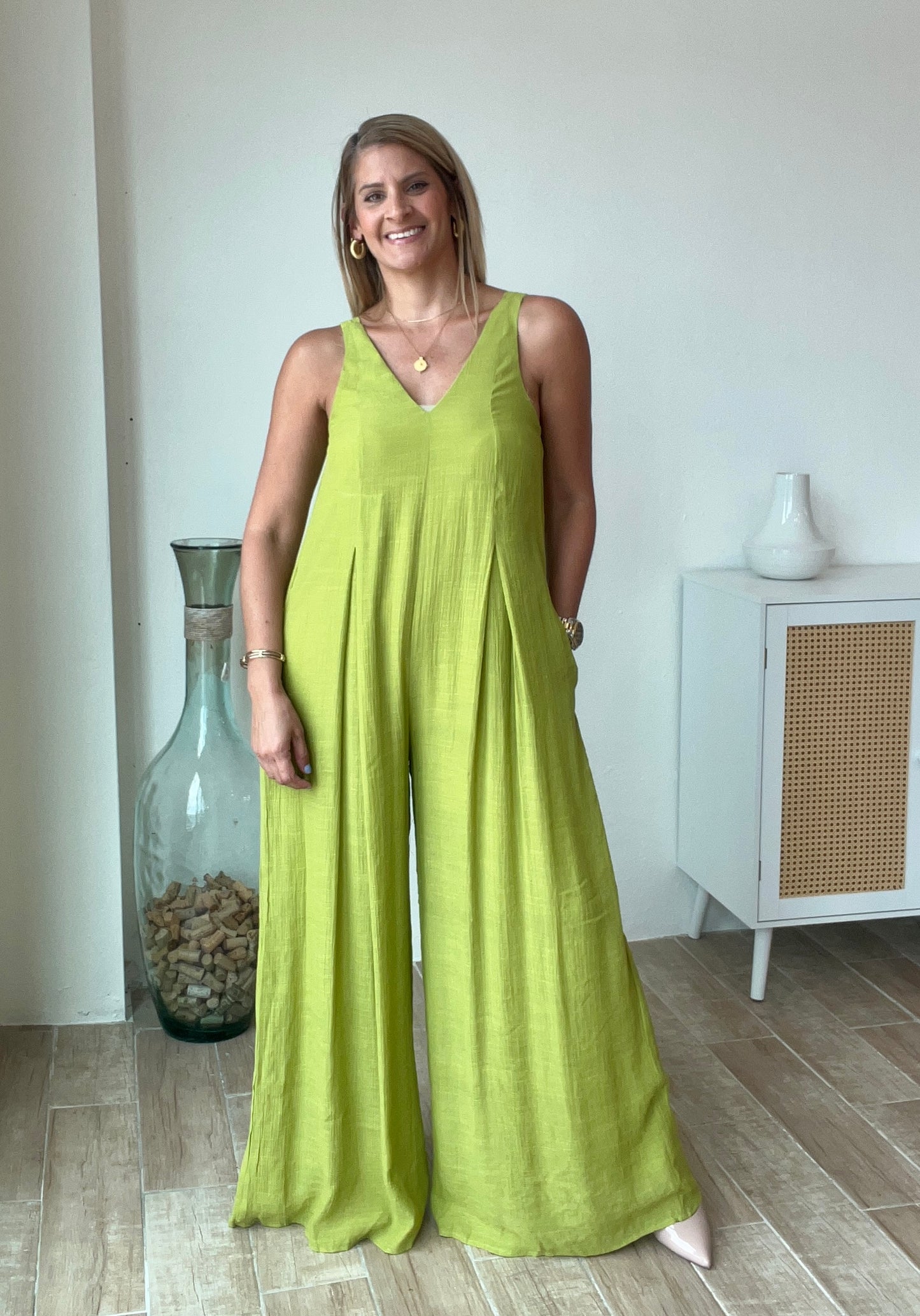 Paulette Lime Color Overall