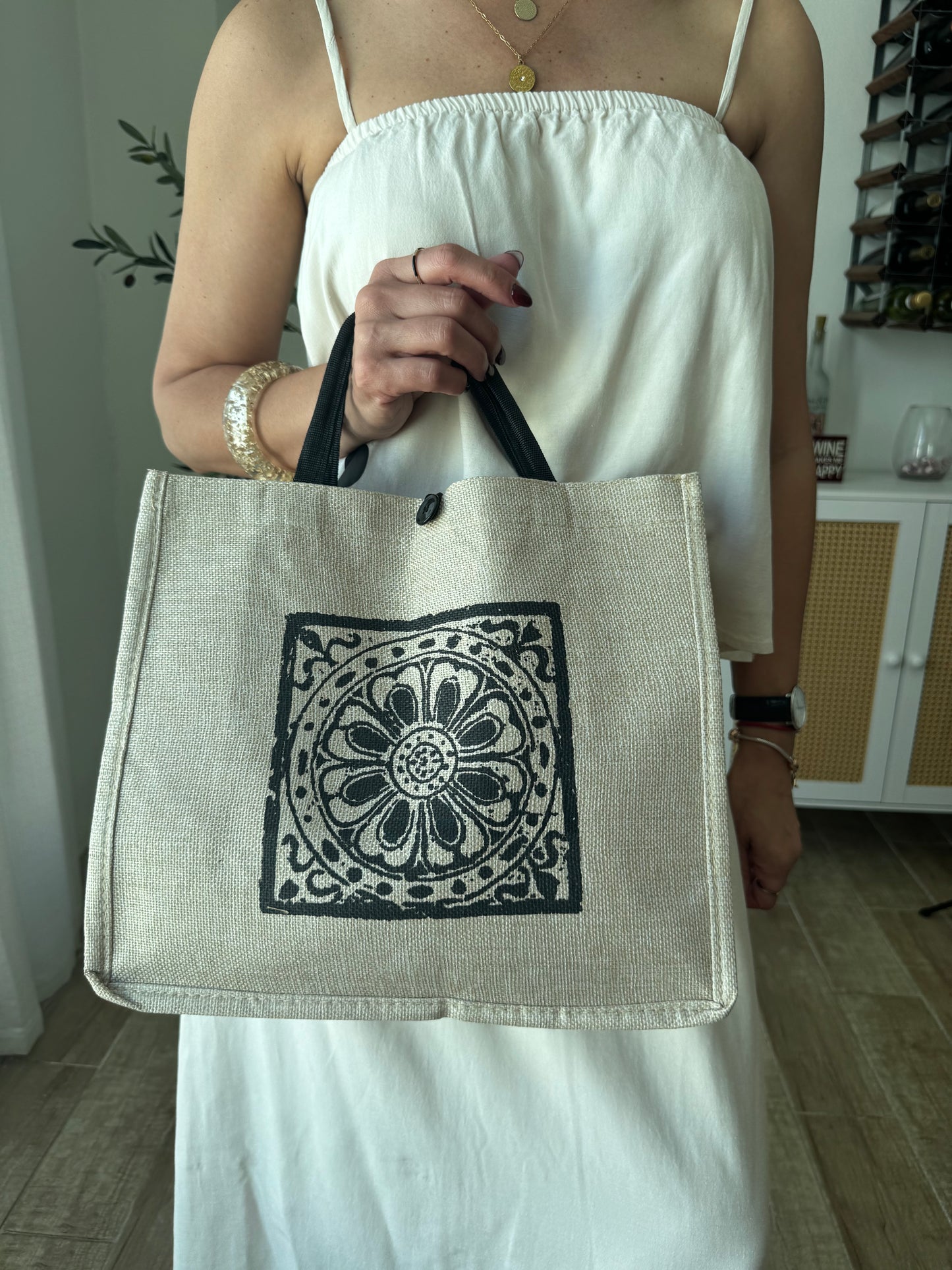 Boho Tribal Box Tote Bag