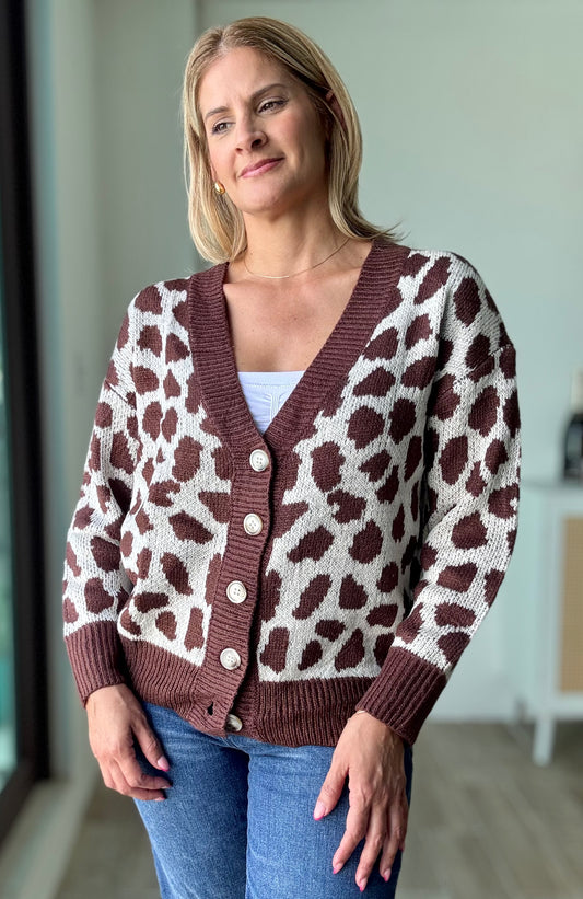 Cali Animal Print Cardigan