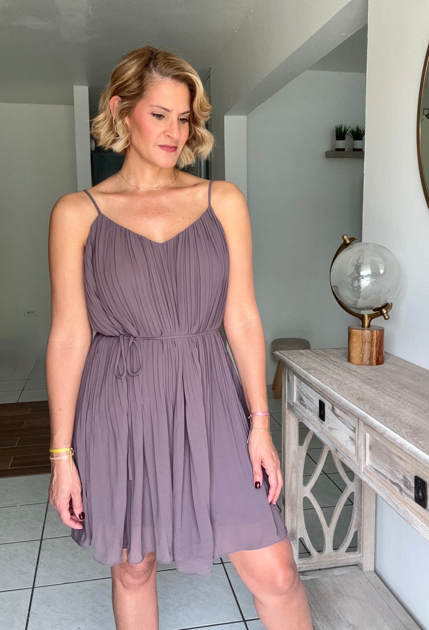 Camelia Pleated Casual Dress