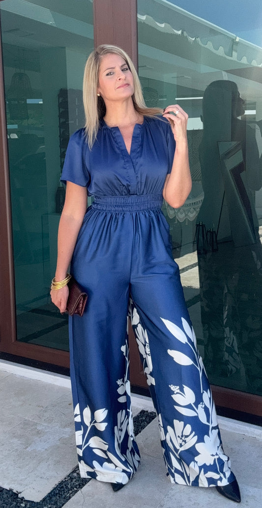 Miranda Leaf Printed Jumpsuit