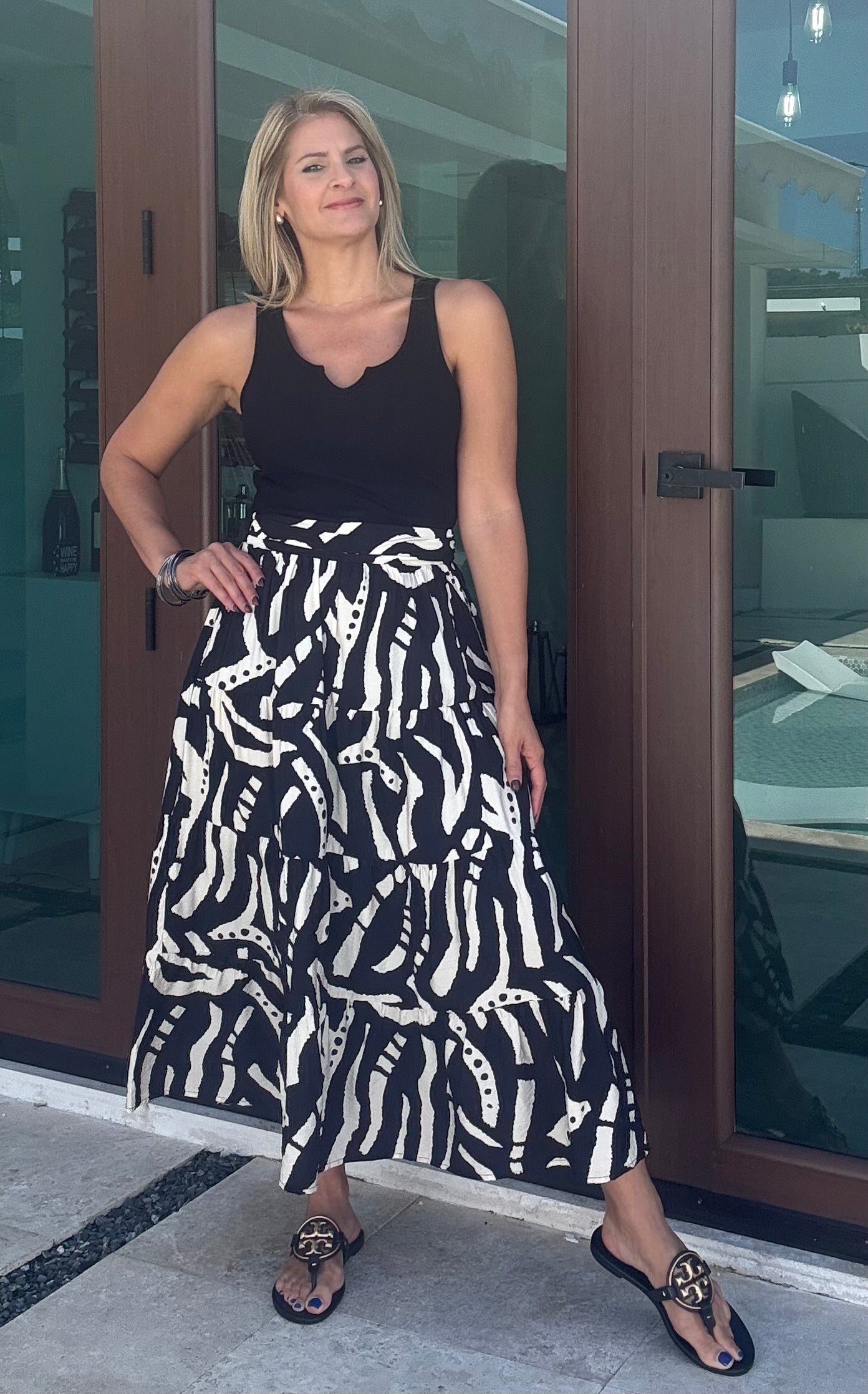 Lovey Look Tiered Midi Skirt