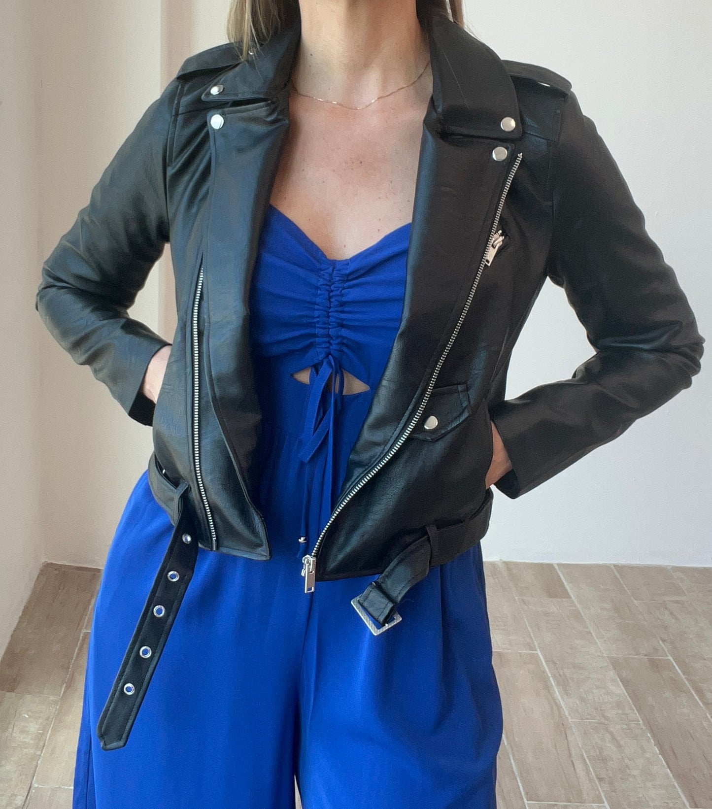 Black Faux Leather Jacket