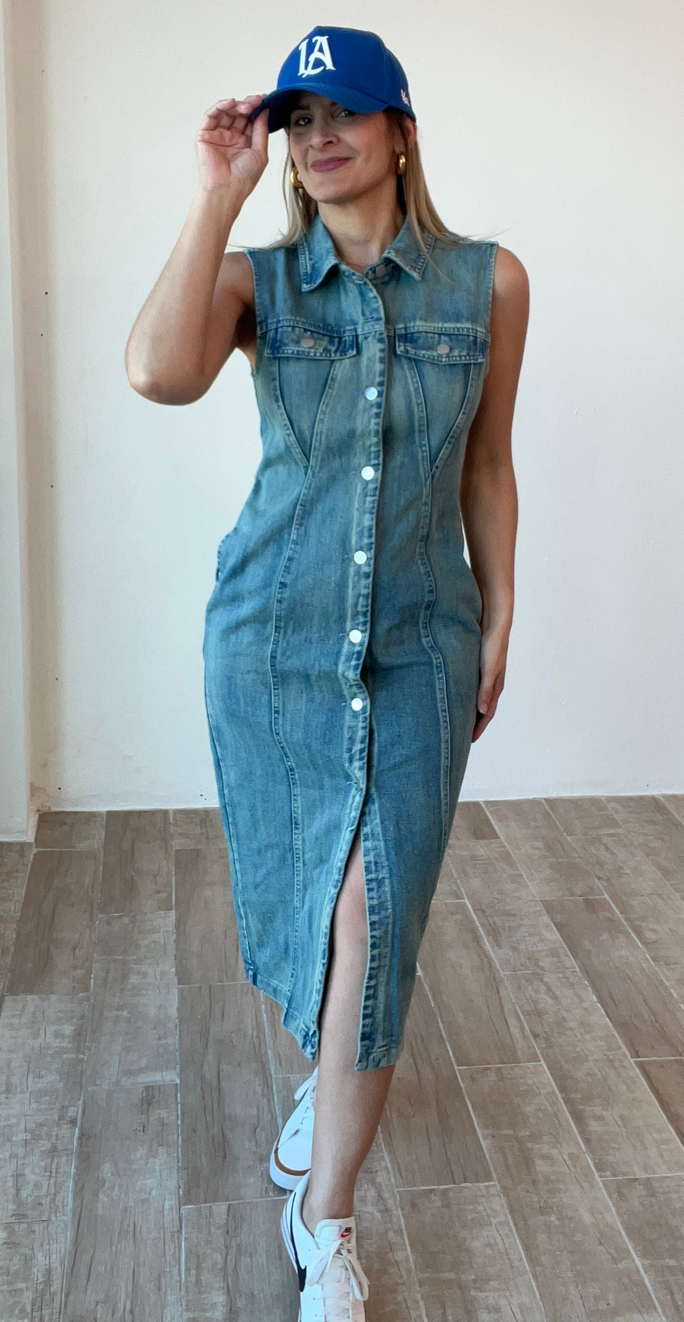 Unique Midi Denim Dress