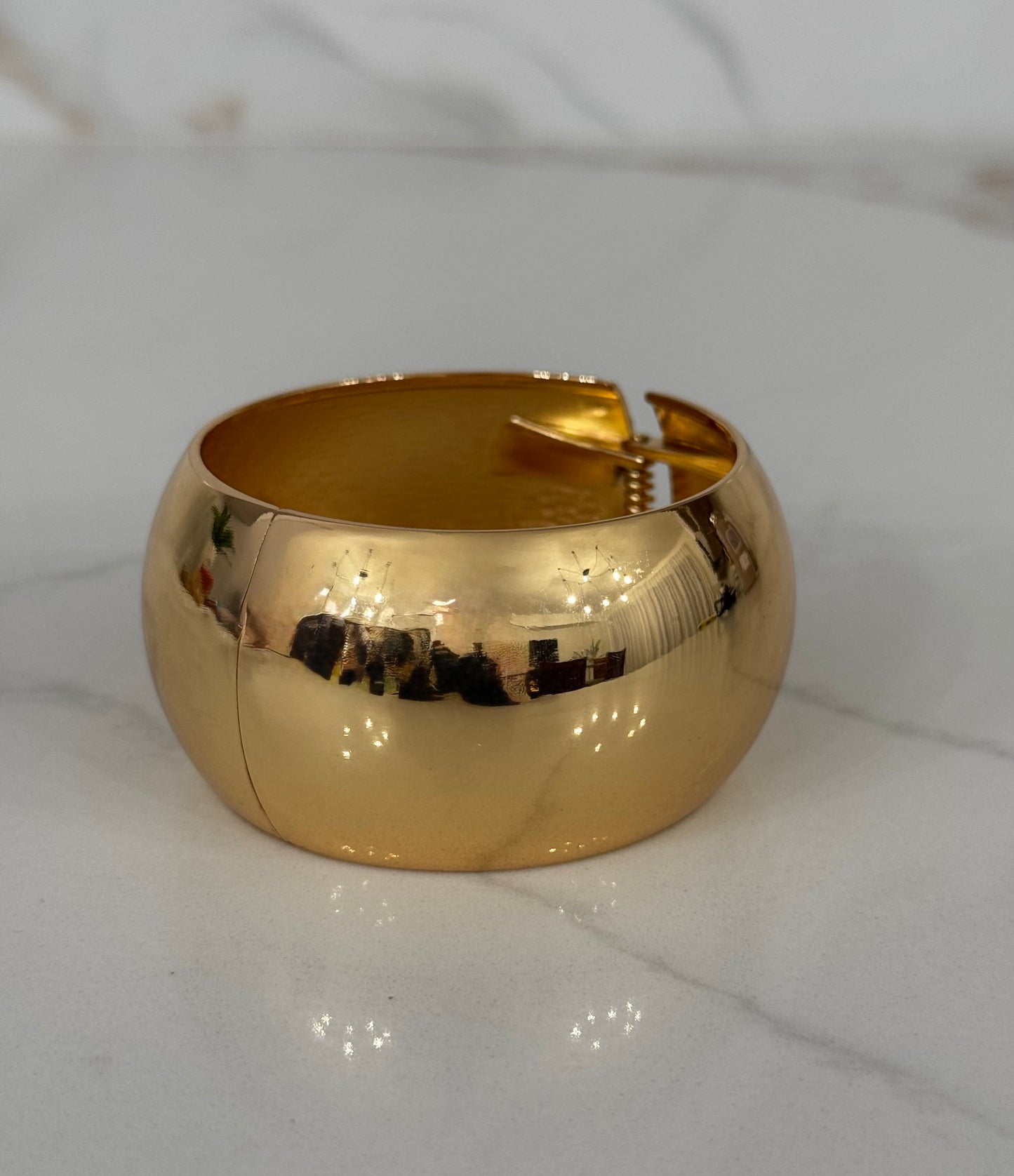Bold Wide Gold Bangle