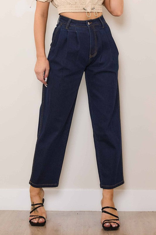 India Cropped Barrel Jeans