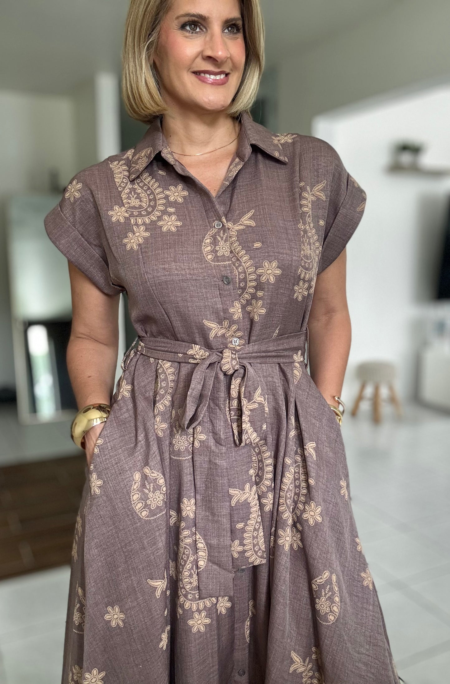 Lilia Button Down Maxi Dress