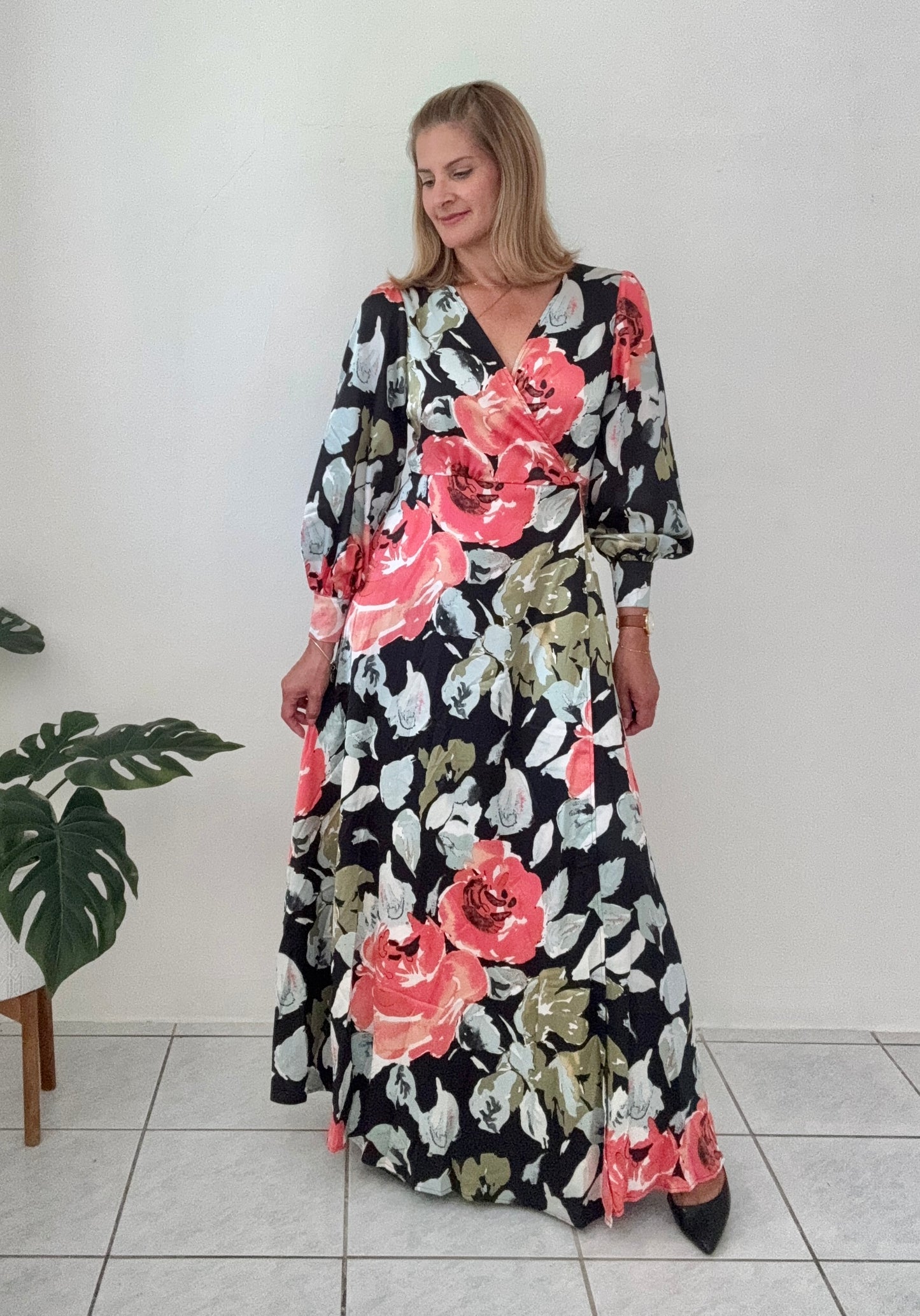 Dinorah Wrap Maxi Dress