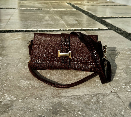 Carrie Crocodile Square Shoulder Bag