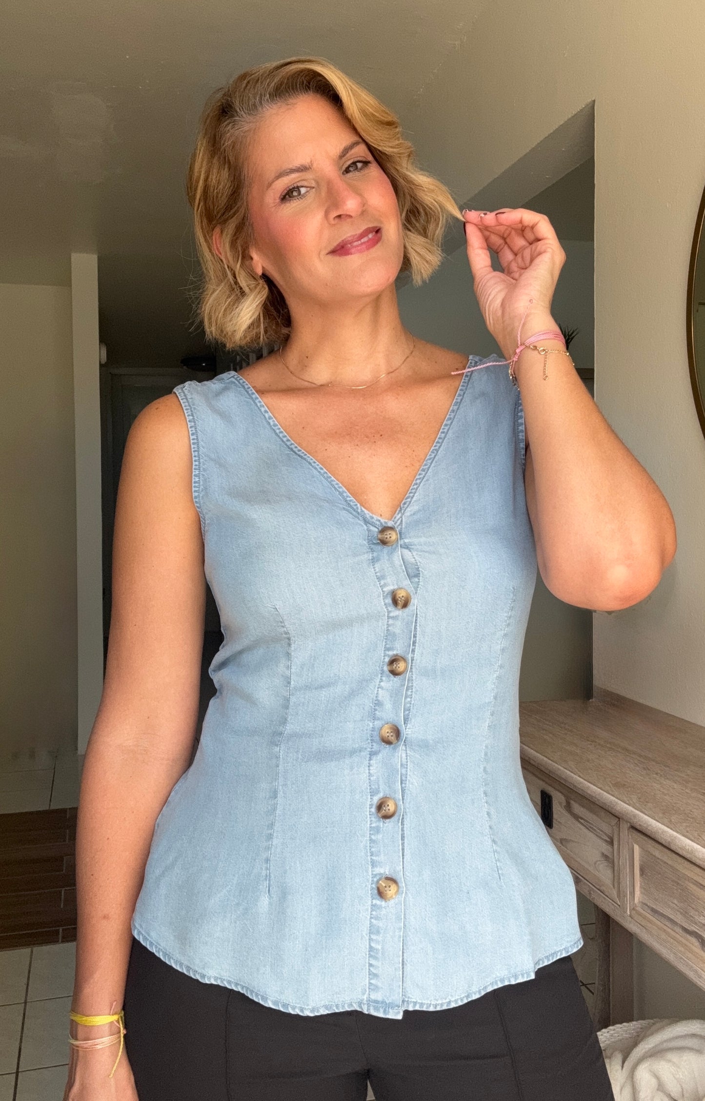 Zuanya Tank Cut-Out Vest Top