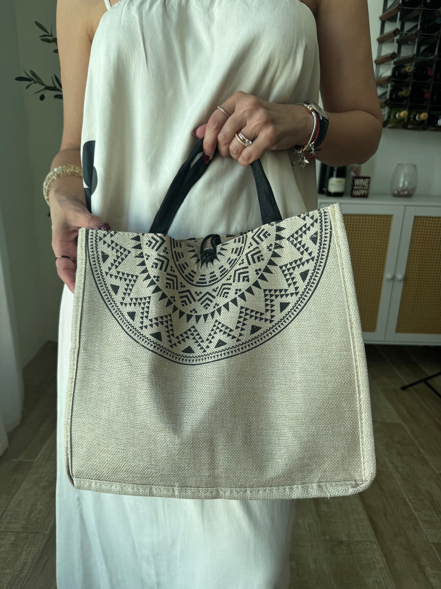 Boho Tribal Box Tote Bag