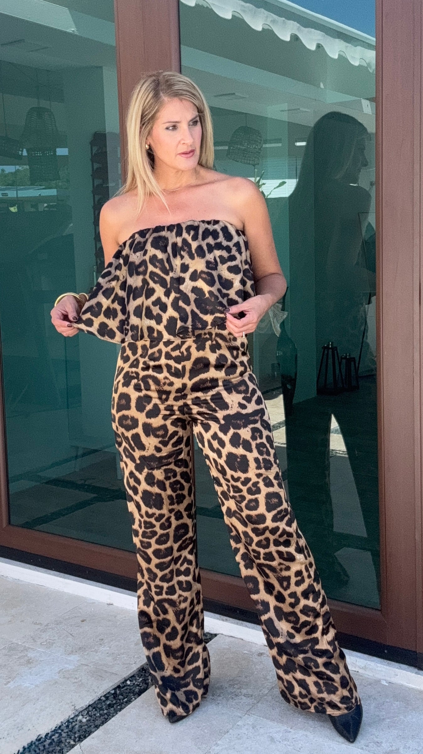 Xacha Wild Print Jumpsuit