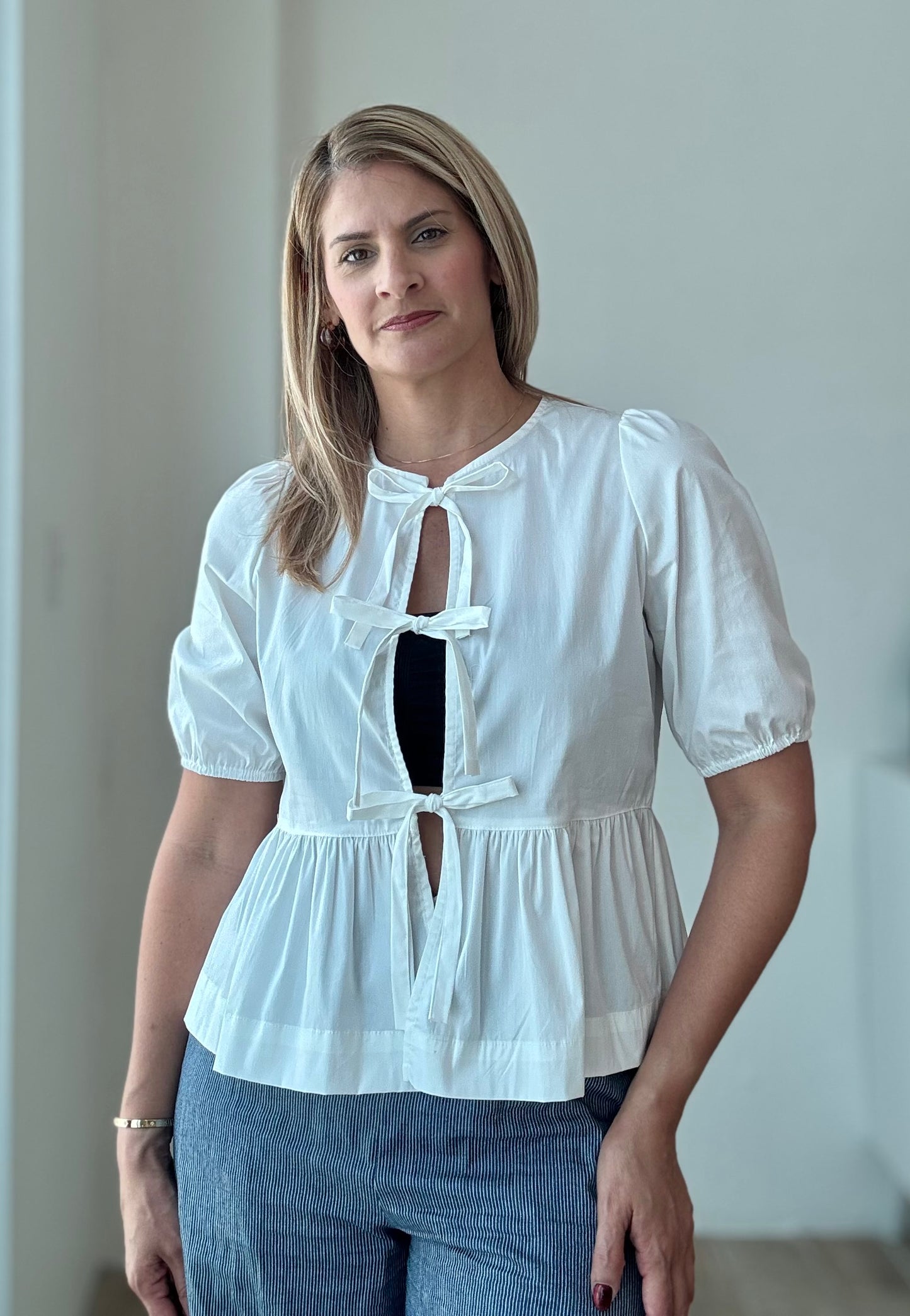 Clara Open Front Blouse