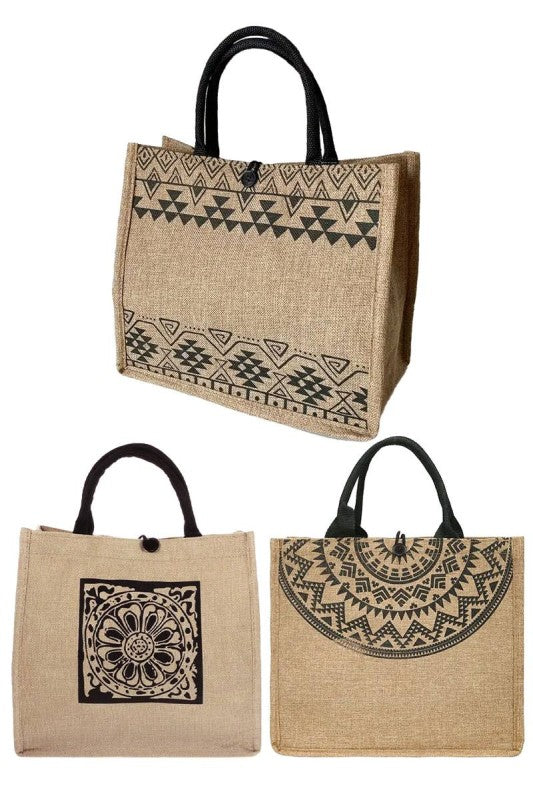 Boho Tribal Box Tote Bag