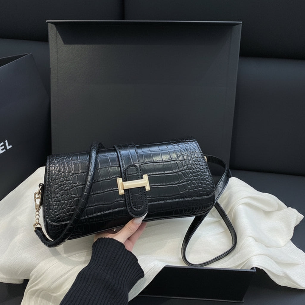 {PRE ORDER} Carrie Crocodile Square Shoulder Bag