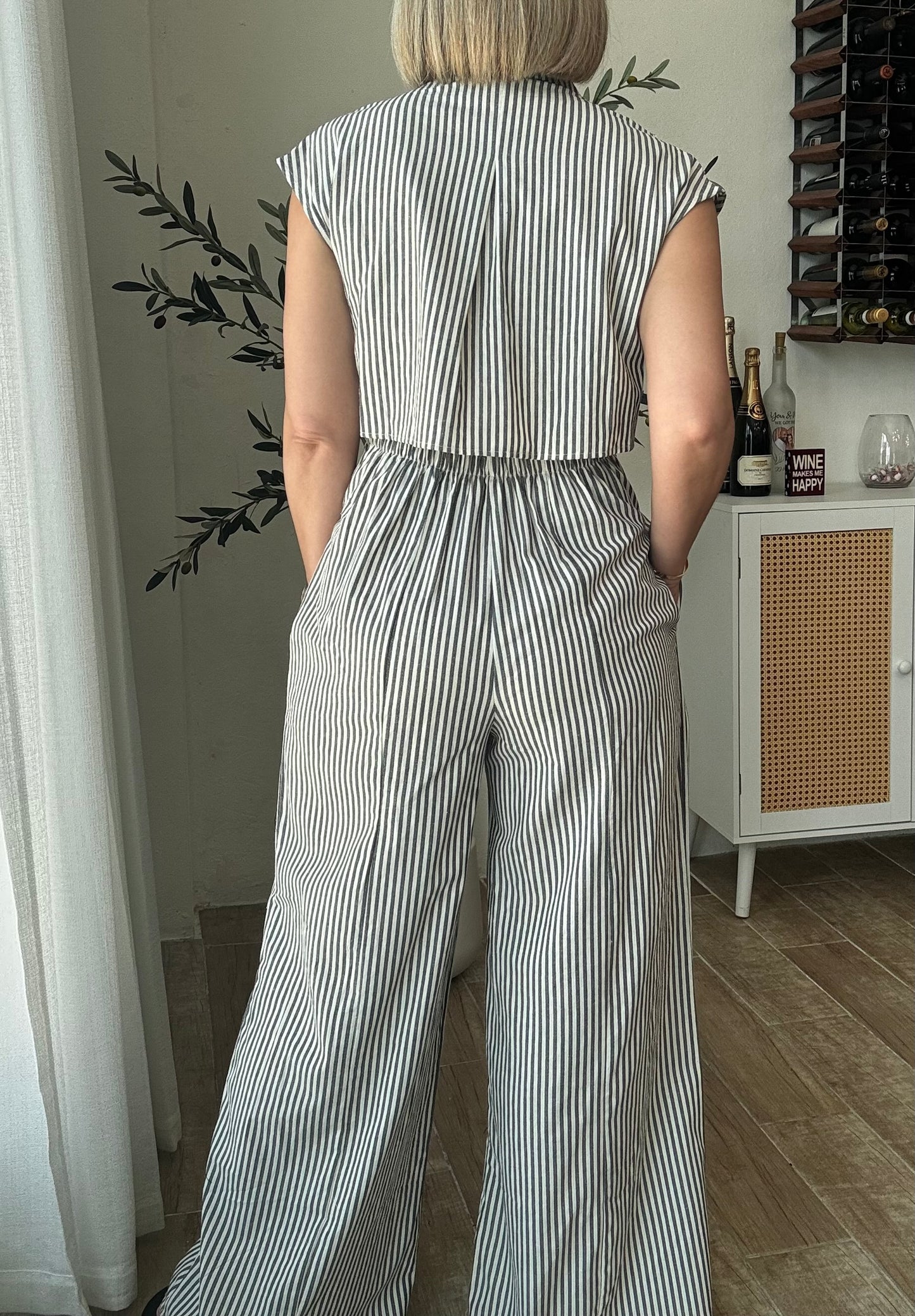 Kendall Striped Casual Jumpsuit