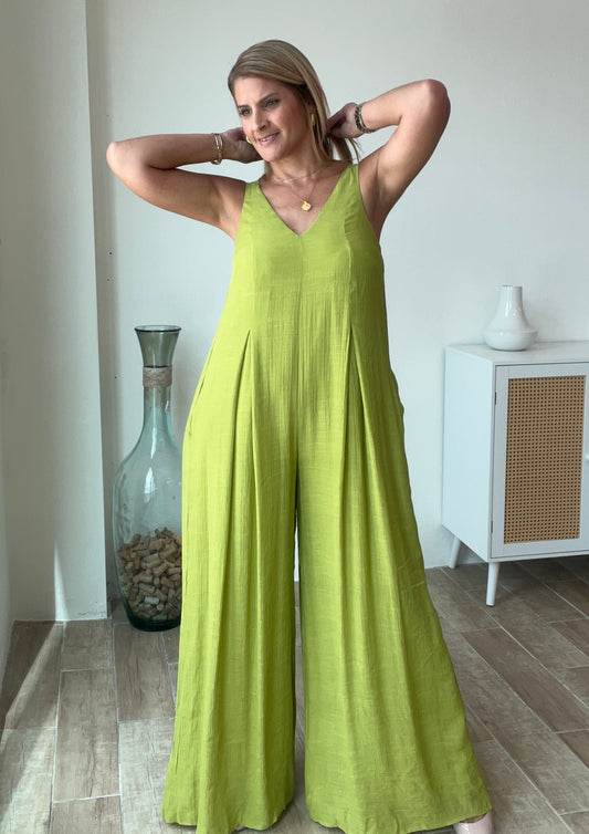 Paulette Lime Color Overall