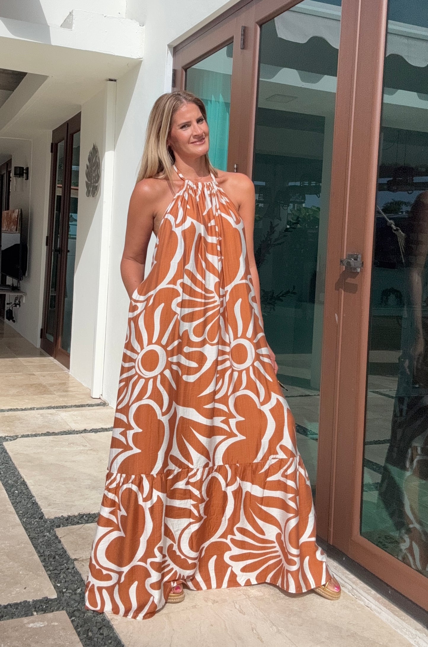 Sun y Sol Printed Summer Maxi Dress