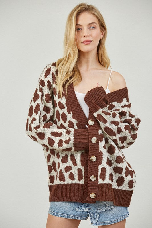 Cali Animal Print Cardigan