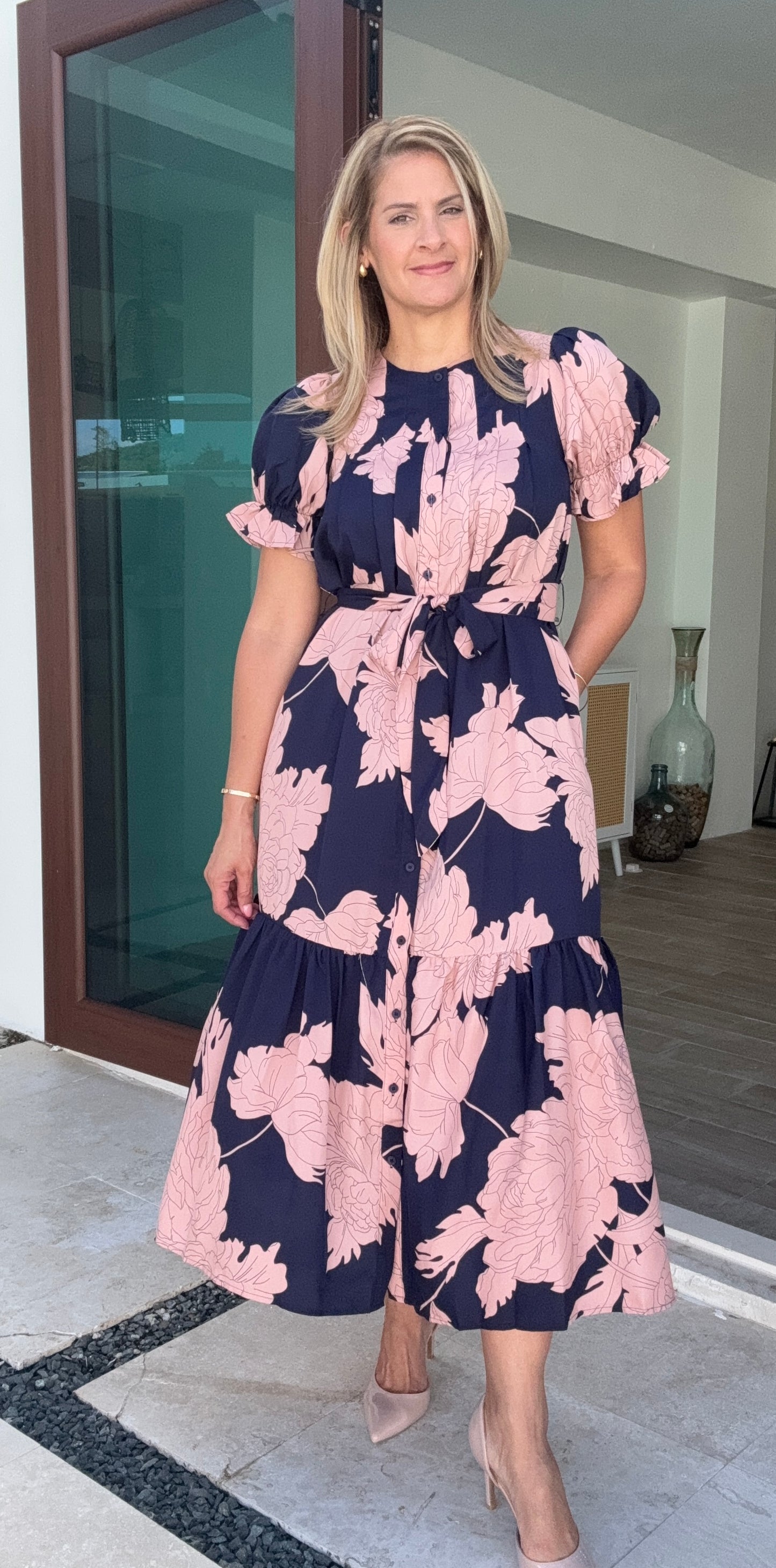 Jimena Blush Flowers Dress