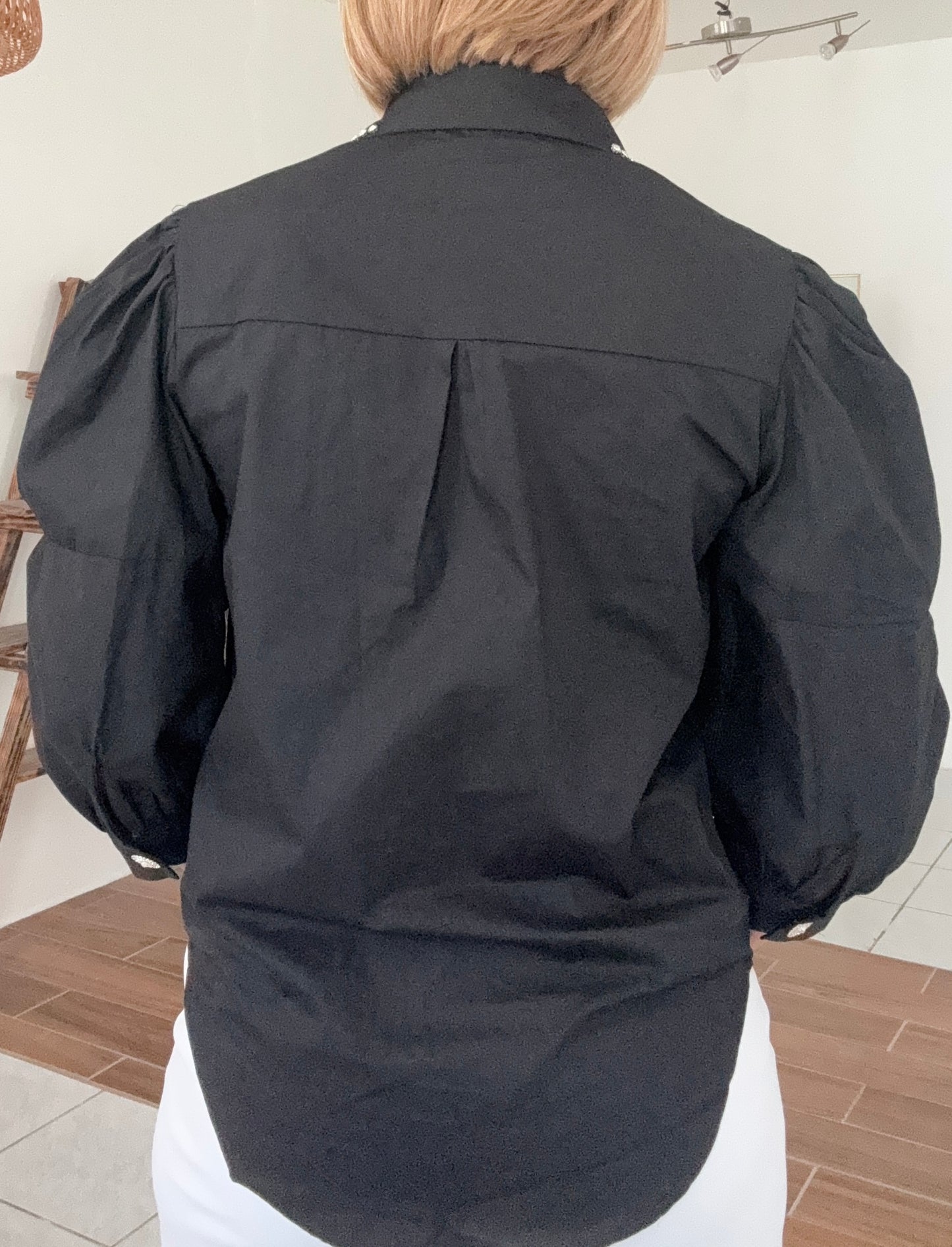 Jacky Rhinestone Detail Blouse