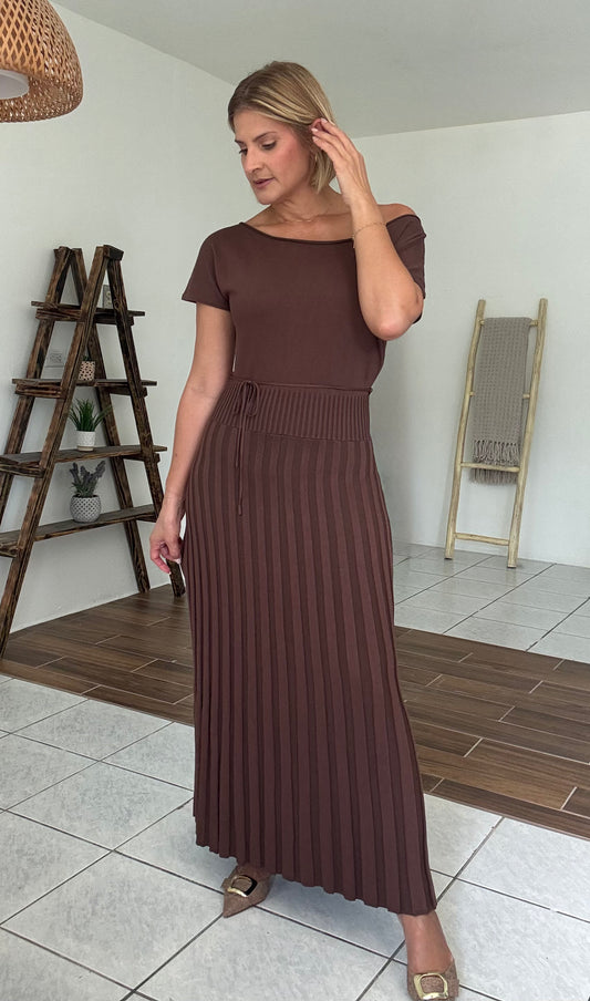 Valentina Fall Vibes Pleated Dress