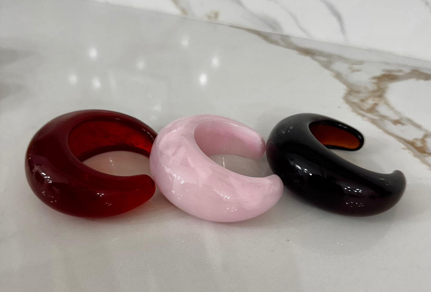 Crescent Moon Resin Bangle