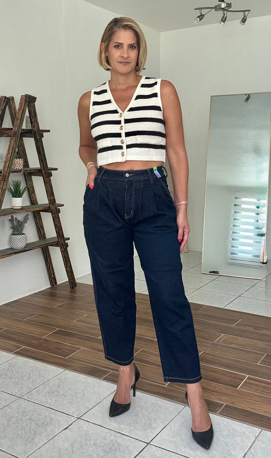 India Cropped Barrel Jeans