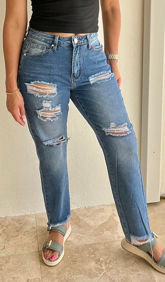 Ripped Mom Jeans