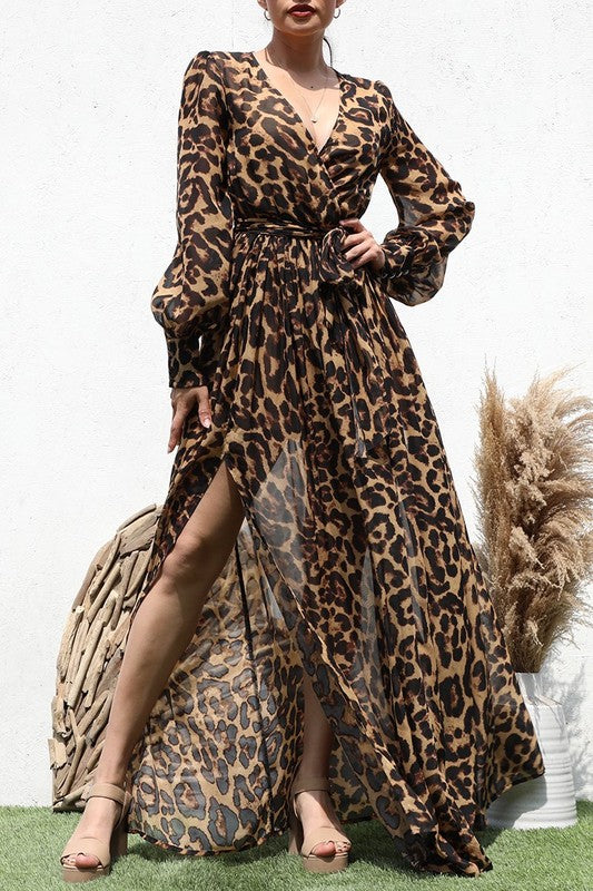 Leopard Print Maxi Dress