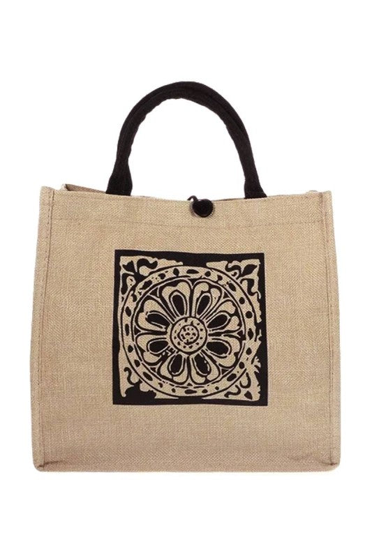 Boho Tribal Box Tote Bag