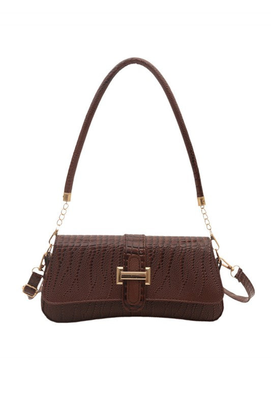{PRE ORDER} Carrie Crocodile Square Shoulder Bag