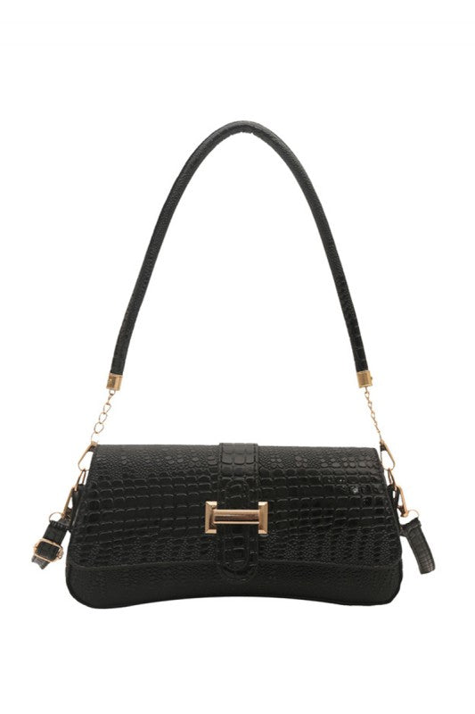 {PRE ORDER} Carrie Crocodile Square Shoulder Bag