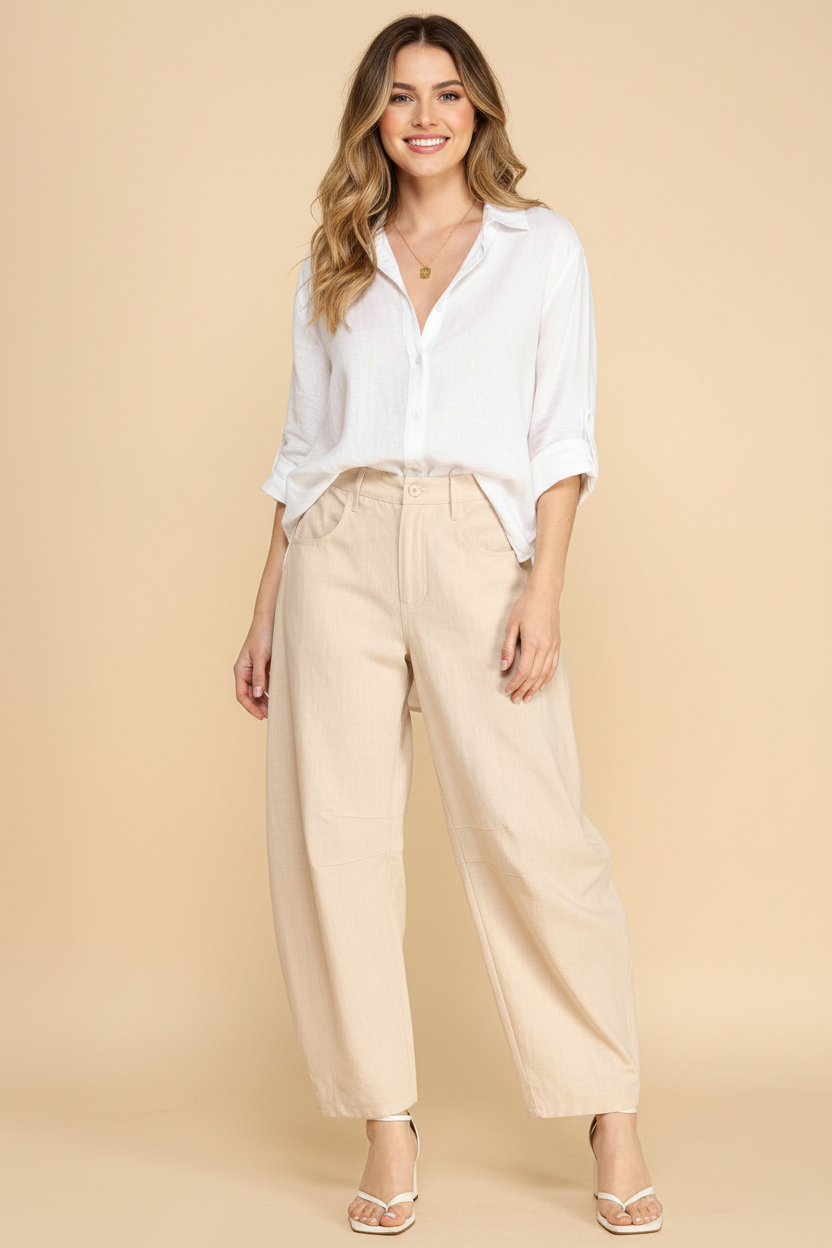{PRE ORDEN} Killy Linen Barrel Pants