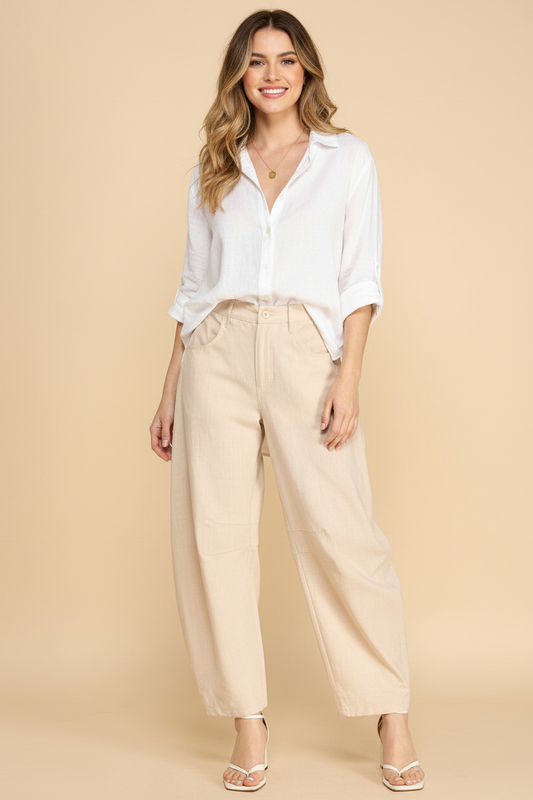 {PRE ORDEN} Killy Linen Barrel Pants