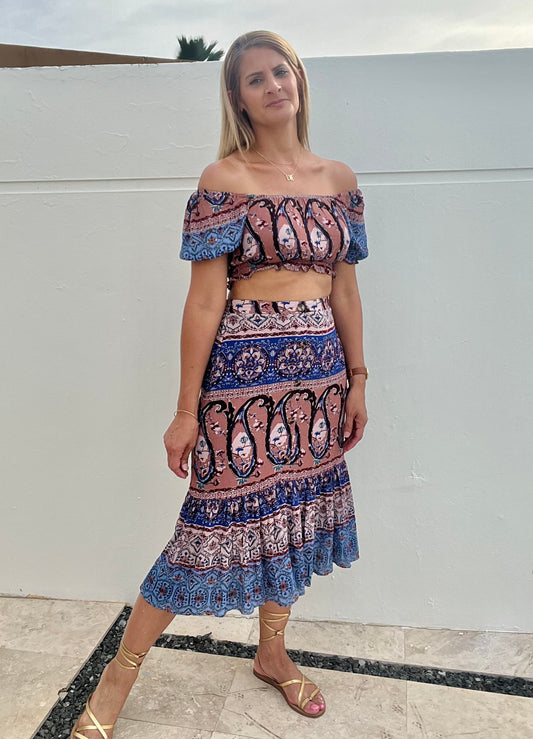 Boho My Style Top n Skirt Set