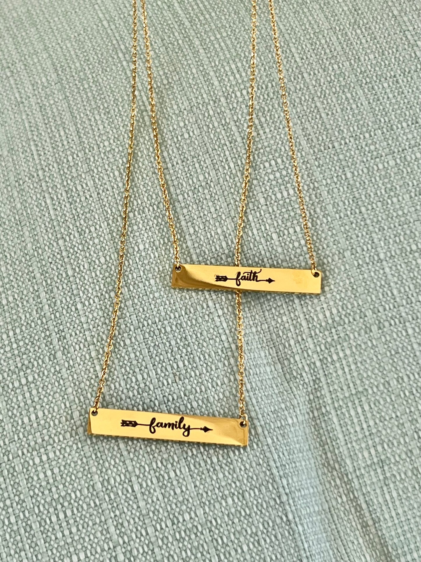 Engraved “Faith” Necklace