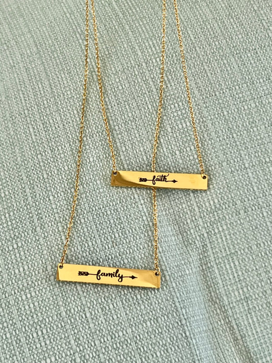 Engraved “Faith” Necklace