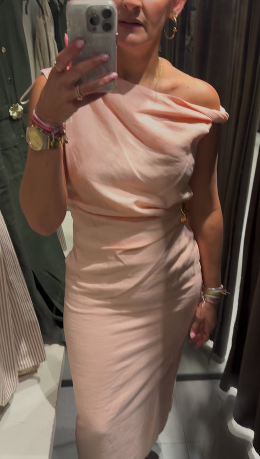 Blush Linen Dress